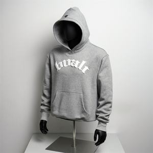 Topshow High Quality Custom 3d Puff Logo No <b>String</b> Boxy Double Layer Cotton Fleece Heavyweight 420 Gsm Puff Print Hoodie - Product Image 1
