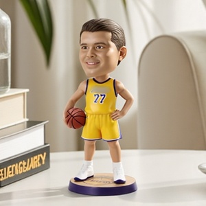 Custom Made Bobblehead Basketball Player <strong>Figurines</strong> - Handmade Resin Craft for Sports Fans Gift, Birthday, Championship Souvenir - Product Image 1
