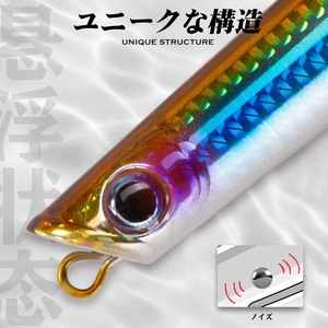Señuelos de Pesca Popper de 130 mm y 30 g, Señuelos Flotantes para Agua Salada, Cuerpos de Señuelos Artificiales para Pescar Lubina y Lucio - Product Image 4
