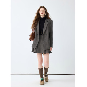 Mier xw1921 + c217 nữ rắn dệt len/Rayon Velour duy nhất nút chống nhăn kinh doanh phù hợp với pantsuit thiết lập v-cổ cổ áo đầy đủ - Product Image 4