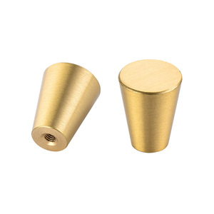 Tonghui Hardware Brass Cabinet <b>Knob</b> Cylindrical Minimalist Drawer Handle Gold Finish - Product Image 1