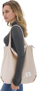 <strong>KALIDI</strong> Women PU Corduroy Casual Tote <strong>Bag</strong> with Zipper Closure Big Capacity Pockets &amp; Shoulder Strap - Product Image 2