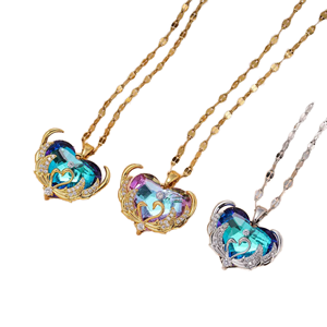 Kalung Liontin Hati Multiwarna Perak Emas Tembaga SongYi dengan Sertifikat CE untuk Wanita - Product Image 5