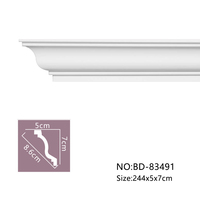 Guanyu Vente en gros Mousse Led Designs Fibre de verre Gypse Décoration Moule Plâtre Plafond Polyuréthane Plaine Corniche Moulure