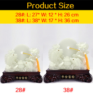 Invitante ricchezza e <span class=keywords><strong>pace</strong></span> benessere <span class=keywords><strong>pace</strong></span> pulsante ornamenti di pesce casa soggiorno esposizione arredi regalo Business ornamenti - Product Image 2