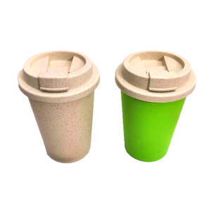 Naturale di bambù Riutilizzabile tazze di viaggio in fibra di bambù tazze di caffè con tappo <span class=keywords><strong>rick</strong></span> buccia di caffè hust paglia di grano tazze - Product Image 3