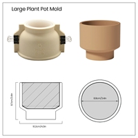 Pot en béton en forme de bol pour jardin et maison pour vase en ciment pour plantes succulentes