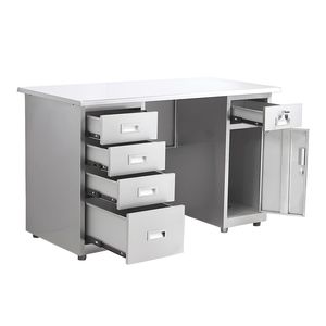 Acciaio singolo piedistalli per <span class=keywords><strong>Computer</strong></span> scrivanie mobili da ufficio Manager lavoro scrivania in metallo scrivania da ufficio con cassetto - Product Image 3