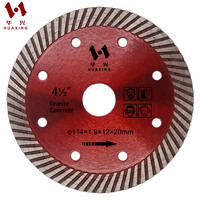 Disque de coupe diamanté turbo 4.5" 5" 6" 7" 8" 10" pour granit, vente en gros usine, pour scie à table
