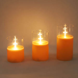 Fabricant de petits conteneurs électroniques faits à la main sans flamme pour bougies LED à lumière blanche chaude pour la décoration de la maison fournisseur - Product Image 5