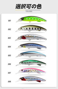 Leurre Minnow D1 92mm 49g/110mm 60g de haute qualité, coulant, en ABS rigide, appât artificiel, wobblers de pêche, longue portée, leurre Minnow - Product Image 4