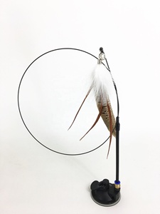 Bâton de baguette interactif en PVC et métal pour chat Style simple Fournitures d'intérieur pour animaux de compagnie Ventouse Plume Amusant pour votre ami <span class=keywords><strong>félin</strong></span> - Product Image 5