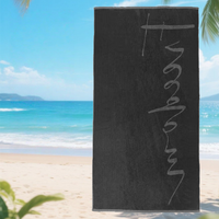 100% Cotton Striped Beach Towels with Customizable Logo Large Oversized Jacquard Design Quick Dry Swimming Pool Use Bag Included