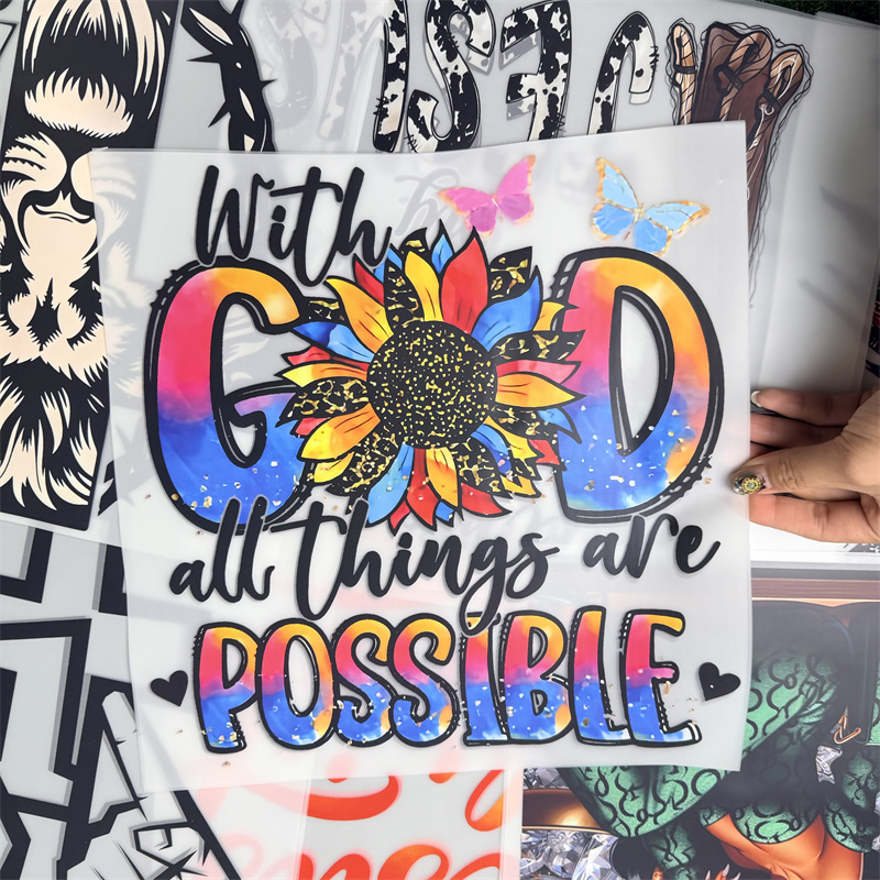 Full Color DTF Transfers Ready to Press Stickers Custom T Shirt Printing Transfer Printing Services with Logo