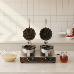 Nouvelle Machine à Gaufres Professionnelle Automatique en Forme de Cœur en Acier, Électrique 220V, pour Usage Commercial – Ventes Flash 2026 - Product Image 1