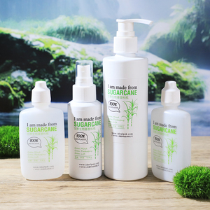 Idealpak Unique Recyclable 100% Bioplastic Eco Friendly Cosmetic Packaging Sugarcane Bottles