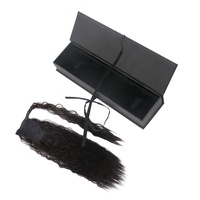 Boîte d'emballage cadeau en carton de luxe personnalisée pour cheveux de Périwig Paquet de perruque d'extension magnétique noir Lamination mate pour utilisation de crème pour le visage