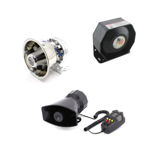 Vehicle Warning Horn Car Siren Speaker 100W 200W 300W 12V 7 Loud Sound Microphone Fire Loudspeaker Emergency Alarm System