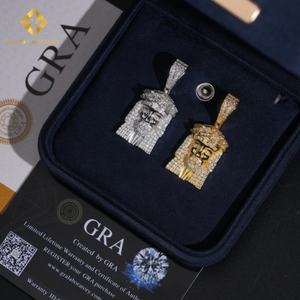 Pendentif Jésus en argent sterling 925 avec diamants, nouveau design tendance, testeur de diamants, glacé, moissanite - Product Image 5