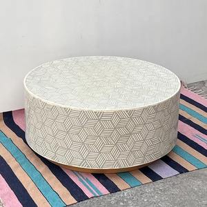Mesa de Centro de Hueso con Incrustaciones de Diseño Artesanal, Fabricada en India, para Espacios Artísticos y de Lujo, al Mejor Precio del Mercado - Product Image 1