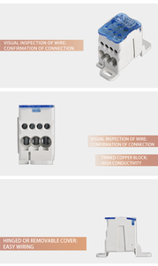 Bloc de distribution d'alimentation certifié CE UL IP20 LK80A pour systèmes CVC et tableaux de distribution de bâtiment - Product Image 4