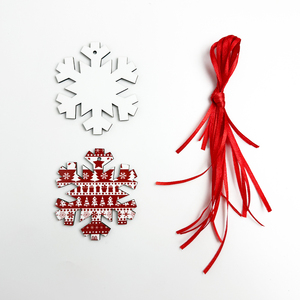 Lò Sưởi Mặt Dây Chuyền Chuỗi Hiên Trang Trí Thăng Hoa Trống MDF Cây Giáng Sinh Đồ Trang Trí DIY Tùy Chỉnh Thành Viên Gia Đình - Product Image 4