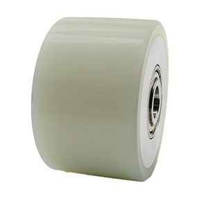 Roue en polyuréthane avec roulement double en silicone, unité entraînée, rouleau revêtu, silencieux et résistant à l'usure, roue en caoutchouc - Product Image 3