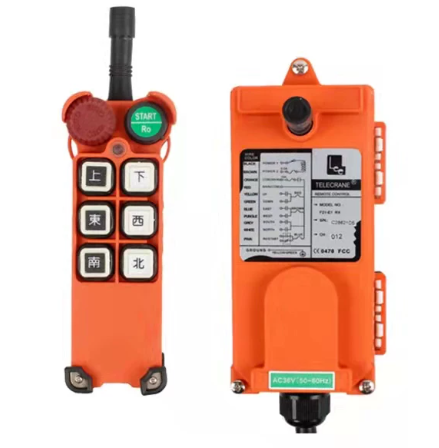 F21-E1B TELECRANE Wireless Crane Remote Control 6 Buttons Hoist Radio Remote Controller With Emergency Stop