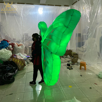 Accessoires d'éclairage LED en forme d'ailes de papillon gonflables pour les défilés en plein air
