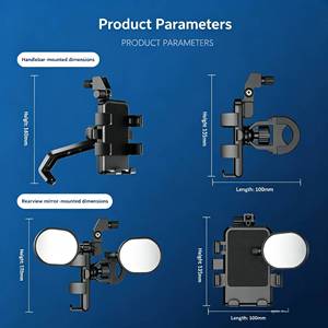Supporto per Telefono Cellulare da Bicicletta e Scooter in Materiale ABS Flessibile Impermeabile, Antiurto e Antigraffio, Accessori per Ciclismo - Product Image 6