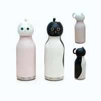 Tapa de Silicona con Cabeza de Animal Personalizada, Ecológica, Resistente al Calor, para Termos, Diseño de Jirafa, Unicornio, Panda, Tapa de Dibujos Animados, Apta para Alimentos