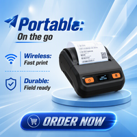Imprimante d'étiquettes thermiques sans encre portable de 3 pouces avec écran Bluetooth, imprimante d'étiquettes mini 80 mm