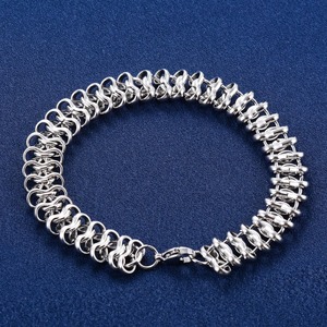 Bracelet chaîne maillons épais en acier inoxydable style punk pour femmes et hommes, chaîne de cheville, bracelet de poignet, bijoux en métal, cadeau - Product Image 2