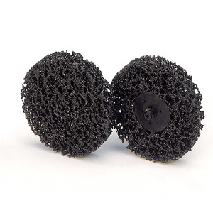 Roue de nettoyage abrasive en nylon noir Fervi pour le polissage des métaux - Product Image 1