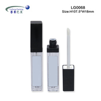 Tube de brillant à lèvres en plastique transparent polyvalent avec logo personnalisé contenant accompagné de lumière LED pour l'emballage de rouge à lèvres liquide