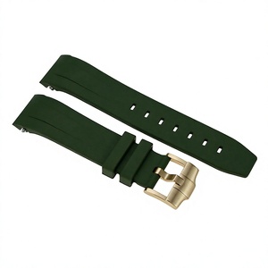 Bracelet de montre SKX007 en caoutchouc vulcanisé vert avec boucle solide, trous de 1,8 mm et 2,5 mm, largeur de 22 mm - Product Image 4