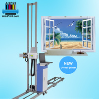 Impresora de inyección de tinta de pared automática Impresión directa en la máquina de impresión mural de pared Impresora de pared UV para interiores