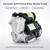 Pompa Booster Air Otomatis Self Priming Tekanan Rendah 800W 220V Air Panas Dingin Solusi Pengolahan Air Rumah Tangga ODM/OEM 1