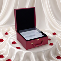 Boîte cadeau en bois de luxe personnalisée avec doublure en velours, couvercle magnétique, pour bijoux, bagues, montres, colliers, boucles d'oreilles, bracelets, emballage et présentation, vente en gros