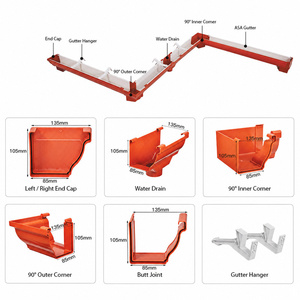 Système de gouttières en résine <span class=keywords><strong>PVC</strong></span> durable de 5-6 pouces pour villa - Product Image 4