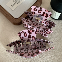 Pince à cheveux Qian Jin pour femme et fille, en acrylique rose, personnalisée, simple, élégante, creuse, de haute qualité, pour usage quotidien