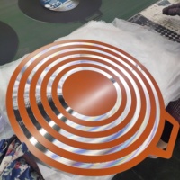 Poêle à crêpes Weinuo antiadhésive plate 30/35/40/45/50CM noire, en aluminium