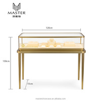 Comptoir de présentation en verre incurvé de luxe Vitrine de bijoux de décor de magasin Vitrine de vitrine entièrement assemblée pour magasin de diamants