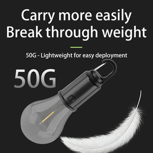 Bombilla LED Portátil <span class=keywords><strong>Recargable</strong></span> por USB para Camping con Gancho, Linterna Impermeable para Colgar en Tiendas de Campaña, para Emergencias al Aire Libre - Product Image 5