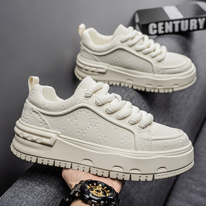 Nouvelles Chaussures de Sport Décontractées Blanches à Semelle Épaisse et Rehaussante pour Hommes et Adolescents – Collection Printemps 2026 - Product Image 2