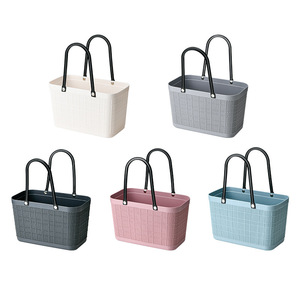 Zhejiang Butler <b>Linen</b> Texture Japanese Style Handheld Storage <b>Basket</b> Supermarket Shopping <b>Basket</b> Fashionable and Eco-friendly - Product Image 5
