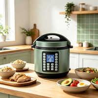 Cuisinière à pression électrique numérique pour usage domestique, avec cuve antiadhésive, multicuiseur