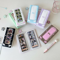 Penyangga Kartu Kredit Empat Kotak PVC Silver Life Fashion Custom Kpop 4 Cut Photocard Film 1P 2x6 Collect Book Photo Strip Album