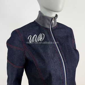 2025 весенняя одежда от производителя, уличная одежда на заказ, женские куртки на молнии и женские джинсовые шорты, комплект из двух предметов, спортивный костюм - Product Image 4