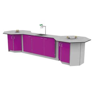 Tavolo da Laboratorio Scolastico Moderno e Versatile con Piano in Fenolico, Lavello Integrato, Montaggio a Pavimento, Ignifugo, Impermeabile, Facile da Pulire, Garanzia 10 Anni - Product Image 4